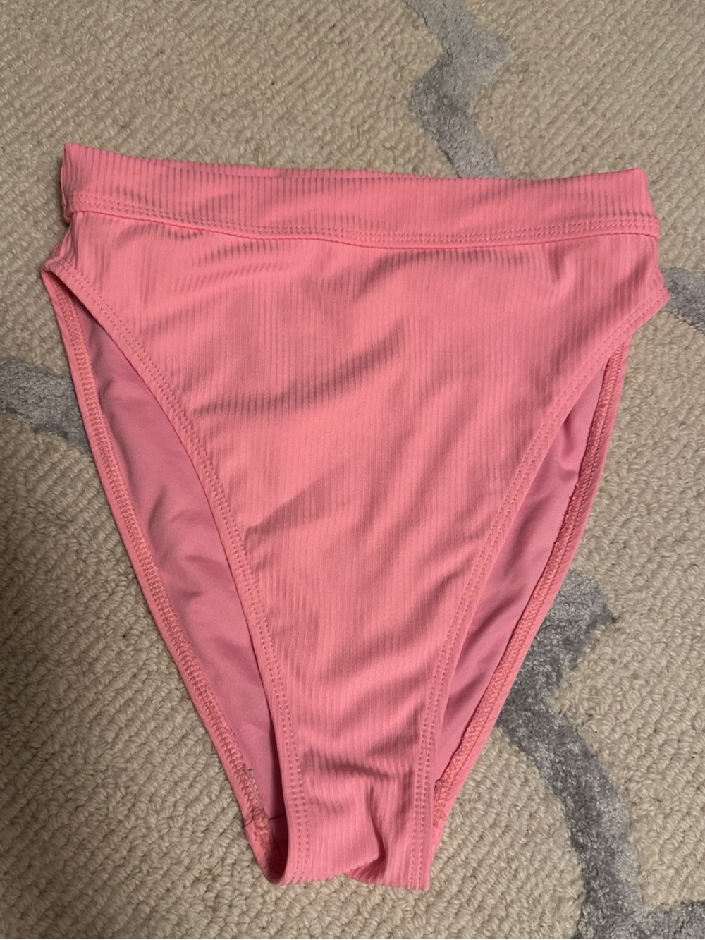 High-Waist Ribbed cheeky Bikini Bottom